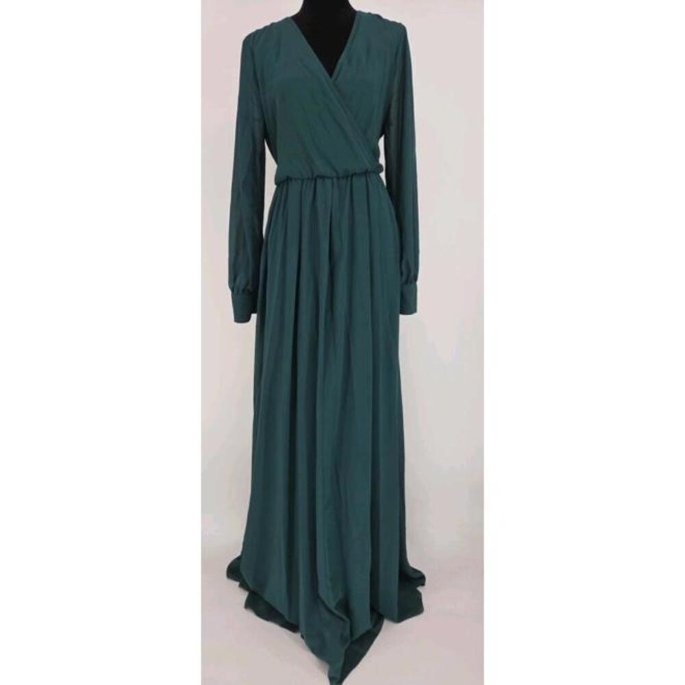 Baltic Born Teal Green Long Sleeve Maxi Dress